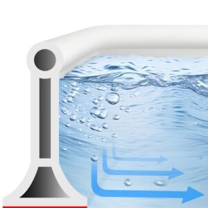 Flexible Wasserbarriere für Duschschwelle, Selbstklebend, 4cm Höhe, Wasserstopper für Dusche und Badewanne