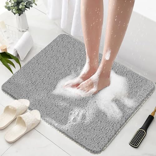 rutschfeste Badematte für Badewanne und Dusche, NVIYAM Duschmatte 60x60cm mit Ablauf und Anti-Schimmel-Schutz