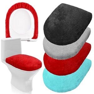 Samt WC-Deckelbezüge für Badezimmer, weich und waschbar mit elastischer Unterseite, passend für die meisten Deckel in leuchtenden Farben