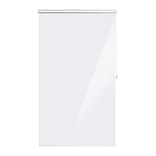 Wasserabweisendes Duschrollo für Dusche und Badewanne, 120 x 240 cm groß, Seilzugrollo mit Spritzschutz und durchsichtig