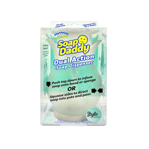Nachfüllbarer Seifenspender mit zwei Modi, perfekt für die Küche und das Bad geeignet. Komfortable Form, leicht zu bedienen und rutschfeste Seiten.