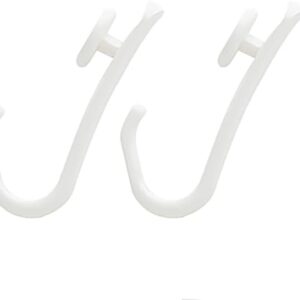 Ersatzhaken für Duschvorhangstange aus Kunststoff, 12 Stück, Weiß, Ersatzteile für Easy-Roll-System