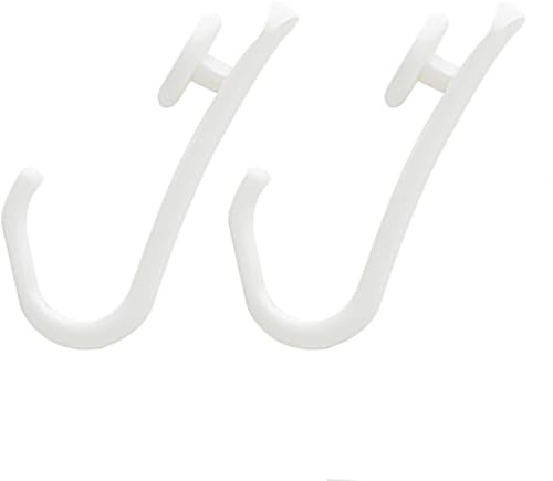 Ersatzhaken für Duschvorhangstange aus Kunststoff, 12 Stück, Weiß, Ersatzteile für Easy-Roll-System