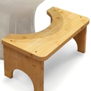 Toilettenhocker aus Bambusholz für Erwachsene, Klohocker für verbesserten Stuhlgang und bequemes Sitzen im Badezimmer