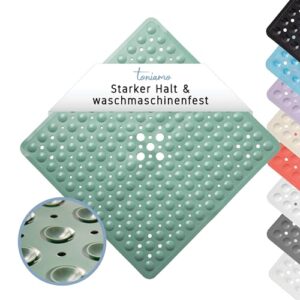 Antirutschmatte Dusche in Premium-Qualität, 53x53 cm groß, grün, komfortabel und rutschfest
