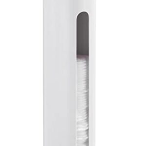 Bambus-Badeschrank mit Abdeckung und Kosmetik-Pad-Halter, Badezimmertisch, weiße Farbe