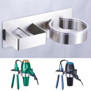 Glätteisen Halterung ohne Bohren, Föhnhalter Wand, Föhn und Glätteisen Aufbewahrung, praktischer Helfer für Friseursalons