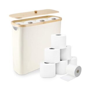 Bambus-Zickenis-Klopapier-Aufbewahrung-Box-für-Toilettenpapier mit Deckel, Wasserdicht, Faltbarer Organizer für Bad und Haushalt