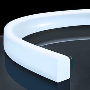 Adoture Schwallschutzleiste Dusche Faltbare Wasserstopper in Weiß für Küche, Toilette und Duschabtrennung