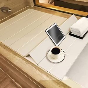 Faltbare Badewannenabdeckung aus PVC für Badezimmer, Dämmplatte mit 7mm Dicke, ideal für Haus, Bad oder Spa