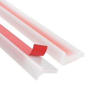 Schwallschutzleiste für Dusche, transparenter Silikon-Wasserstopper, selbstklebend, ideal für Badezimmer und Duschen