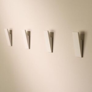 Selbstklebende Wandhaken aus Vollaluminium für Küche und Bad, extra stark, handtuchhalter ohne bohren, moderne Design, Weiß