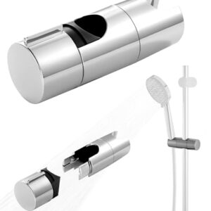 Duschbrause Halterung, Duschkopfhalter für Gleitstange Verstellbar 19-25 mm, Duschhalterung ohne Bohren Handbrause Halter für Gleitstange drehbar Brausehalter Duschkopfhalterung für duschstange