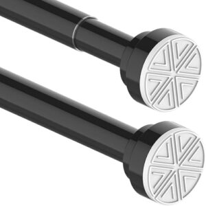 Gardinenstange 62-85 cm, Teleskopstange für Duschvorhang, ohne Bohren montierbar, robuster und rutschfester Design