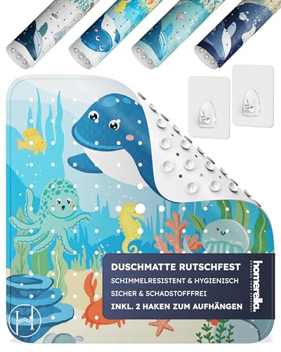 Duschmatte von Homerella, rutschfester Badematte für Dusche, schimmelresistent und waschbar