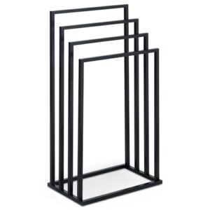 IDIMEX Handtuchhalter Senza freistehend, schwarz - moderner Handtuchständer mit 4 Stangen und Metallgestell für Bad und Gästezimmer