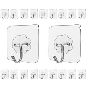 Klebehaken, Selbstklebe-Haken, transparente Haken für Küche und Badezimmer, maximal 10kg Traglast