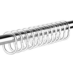 LIHAO 24x Duschringe Aufhänger transparenter Kunststoff Ringe C für Duschstange, beste Lösung für ungestörtes Badezimmer