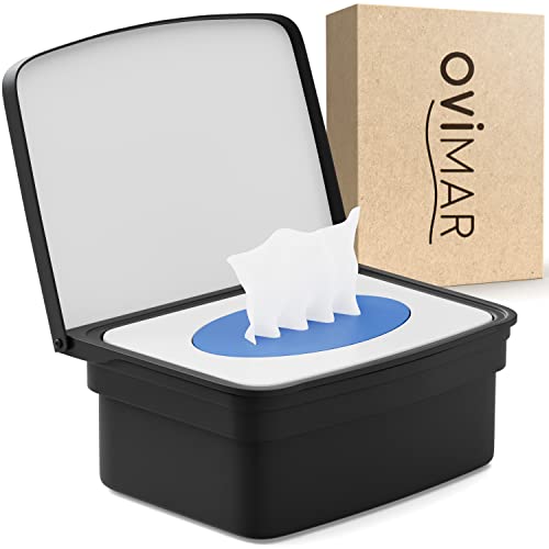 Elegante Feuchttücher Box mit modernem Design, bestehend aus hochwertigem Edelstahl in schwarz pulverbeschichtetem Aussehen. Die Box verfügt über einen Deckel und kann ohne Bohren auf verschiedene Oberflächen montiert werden.