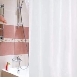 PEVA-Duschvorhang in Weiß mit 3D-Mosaik-Design, Retro-Stil, verschiedene Modelle, 120x220 cm, inkl. Duschvorhangringe und Überlänge