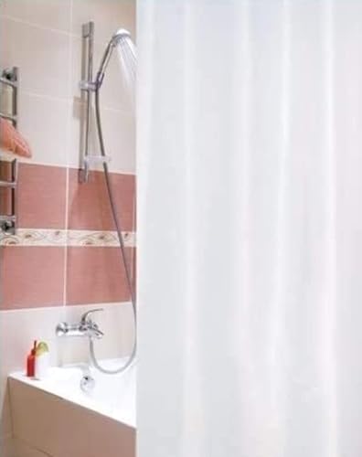 PEVA-Duschvorhang in Weiß mit 3D-Mosaik-Design, Retro-Stil, verschiedene Modelle, 120x220 cm, inkl. Duschvorhangringe und Überlänge