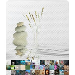 Rutschfeste Badematte 53 x 53 cm, antirutschmaschinenwaschbar und schimmelresistent für Dusche und Badewanne