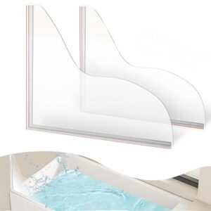 2er-Pack Spritzschutz-Set für die Dusche, wasserdicht, selbstklebend, einfache Installation, abnehmbar