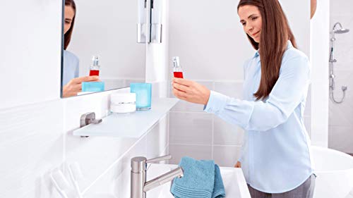 Moderner Design-Knopf für das Bad mit Milchglas-Täfelung, verchromter Halterung und Wandbefestigung ohne Bohren