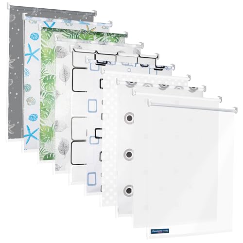 TEXMAXX Duschrollo für Badewanne mit Seitenzug - 140cm breit x 240cm inkl. Zubehör - Milchglasoptik