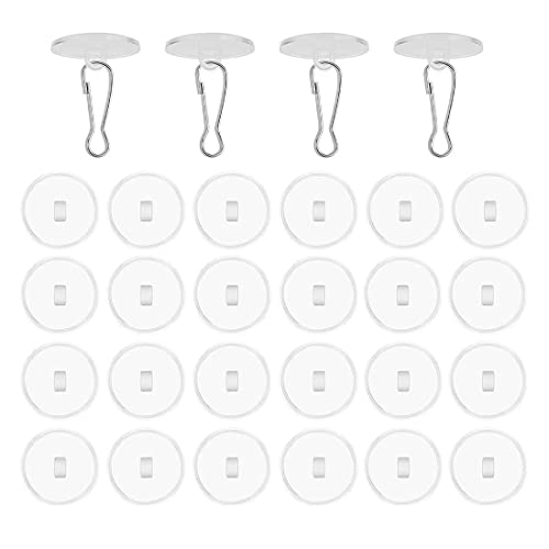 Transparente Selbstklebende Deckenhaken, Haken für Schlafzimmer, Badezimmer, Küche ohne Bohren, Klebehaken mit Fahnenmast-Clips