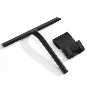 Duschabzieher Silikon 23 cm, Wasser entfernendes Produkt für Glas, Spiegel und Fliesen, ohne Bohren, mit Wandhalterung