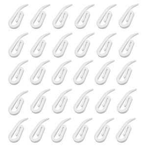 Voranghaken aus Kunststoff, 100 Pack, weiße Clip-Halter für Duschvorhang, Gardinen, Vorhang und Wohnwagen