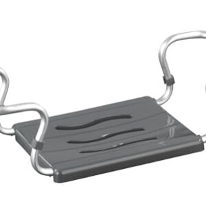 WENKO Badewannensitz Secura Silber, Ausziehbar von 55 bis 65 cm, Tragkraft 120 kg, Komfortabler Sitz für die Badewanne
