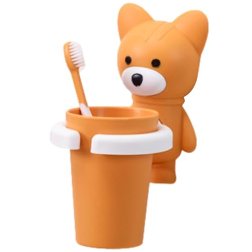 Niedlicher Zahnbürstenhalter für Kinder mit Saugnapf, wasserdicht und ideal für Badezimmer, zahnbürste halterung und zahnputzbecher für Kinderzimmer