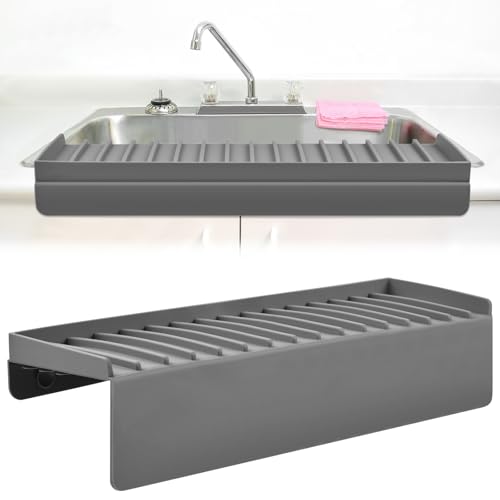 Silikon Spülbecken Kantenschutz, Spritzschutz für Küchen- und Badewannenspüle, 5° Upgrade Multifunktions Zubehör