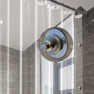 Transparenter Duschvorhang mit Magnet-Clips, 152 x 200 cm groß, für Badezimmer und Badewannen geeignet, strapazierfähig