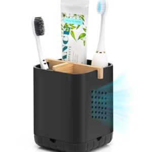 BYUNER Zahnbürstenhalter mit elektrischer Zahnbürste, Aufbewahrung für Badezimmerutensilien, praktischer Zahnputzbecher mit Abflussloch