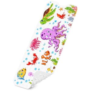 Badewannenmatte für Kinder, 100% BPA frei, 100x40cm, Antirutschmatte für Badewanne, Duschmatte, schimmelresistent & maschinenwaschbar, Badematte für Kinder