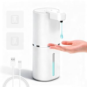 Automatischer Seifenspender mit Sensor und Selbstreinigungsfunktion, Wasserdicht und 4 Stufen Spülmittelspender für Küche und Bad