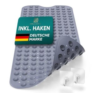 Antirutschmatte für Badewanne, rutschfest und sicher, ideal für Kinder und Erwachsene, BPA frei, graue Farbe