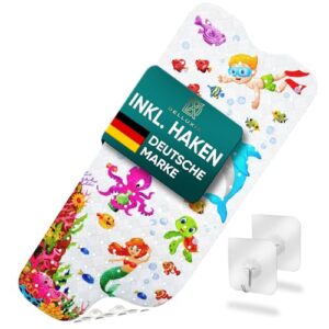 Badewannenmatte für Kinder rutschfest, inklusive Aufhängung und geruchsneutrale Schimmelresistenz, BPA-frei