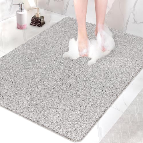 Duschmatte rutschfest 80 x 100 cm, Antirutschmatte für Dusche, Komfort PVC Luffa Massage für ein sicheres und bequemes Duschen
