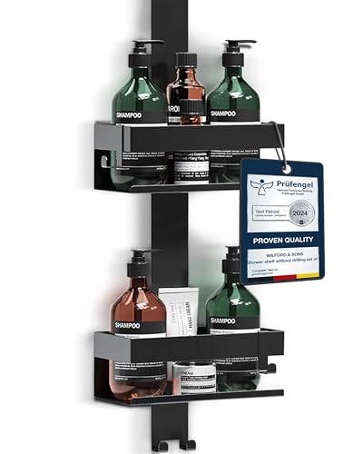 Hängendes Duschregal aus Edelstahl ohne Bohren, ideal für kleine Badezimmer und organisches Bad regale