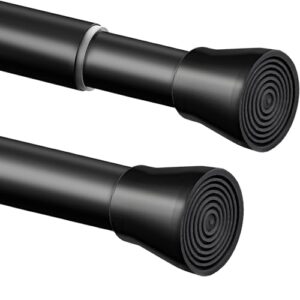 Duschvorhangstange aus Edelstahl, kleiderstange ohne Bohren, einstellbar, für Schrank, Badezimmer, Balkon und Duschvorhang (85-180cm Schwarz)