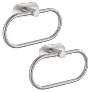 Selbstklebender Handtuchhalter aus Edelstahl für Badezimmer, moderne Runde Halterung ohne Bohren, zeitloses Design für jeden Einrichtungsstil