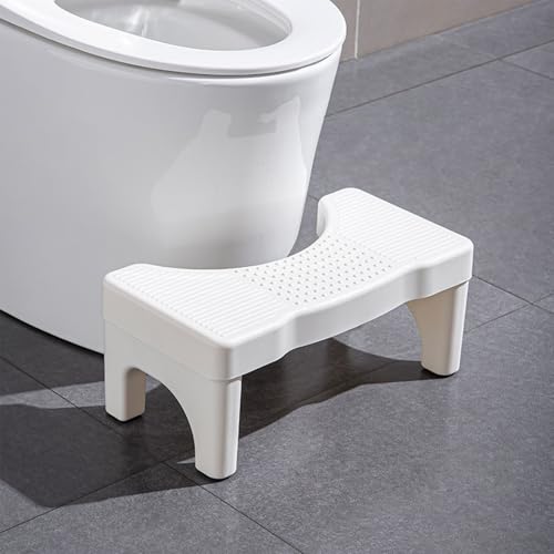 Ergonomischer WC-Hocker mit Anti-Rutsch-Funktion, entwickelt für eine gesunde Hockstellung und den Schutz vor Hämorrhoiden, Verstopfung und Reizdarm-Syndrom.