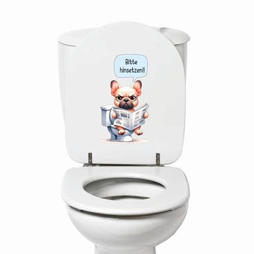 Witziger WC Deckel Aufkleber mit lustigem Spruch, perfekt für Badezimmer und Toilette, DIY Wandtattoo Sticker mit Humor und gute Laune