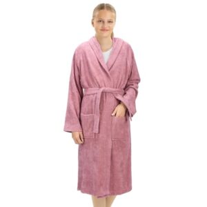 Kuschelig warmer Bademantel für Kinder aus Frottee Baumwolle, ideal für Mädchen und Jungen ab 2 Jahren