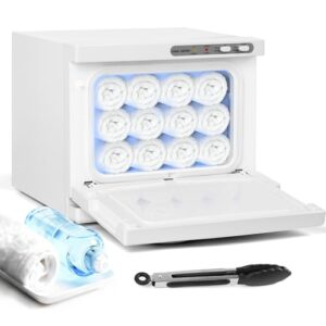 Ein Bild des HomdMarket 8L Handtuchwarmers, ein vielseitiges Produkt mit Heizung, Isolierung und Desinfektionsfunktion. Es besteht aus hochwertigem ABS-Gehäuse und Aluminiumauskleidung und ist für Gesichtsbehandlungen, Haarpflege, Massage und Salonausstattung geeignet.