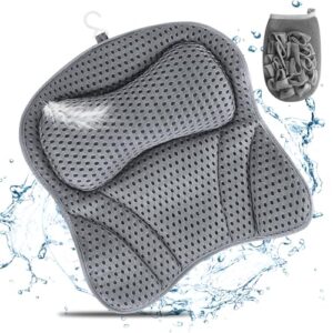 Badewannenkissen mit 4D Air Mesh Technologie für Badewanne, Kopfstütze Wannenkissen mit Saugnäpfen und atmungsaktiver Oberfläche, perfekt für Home Spa und Entspannung in der Badewanne